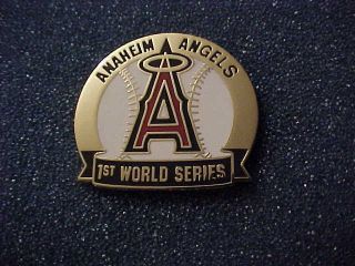 2002 Anaheim Angels World Series Media Press Pin - San Francisco Giants