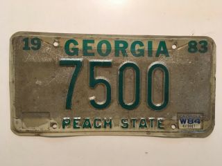 1983 Georgia License Plate Low Number Digit Yom Ford Chevy Dodge Coweta County