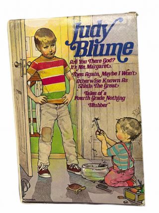 Vintage 1980 Judy Blume 5 Book Boxed Set 4th Grade Nothing Blubber Are You There