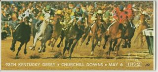 1972 Kentucky Derby Program (riva Ridge)