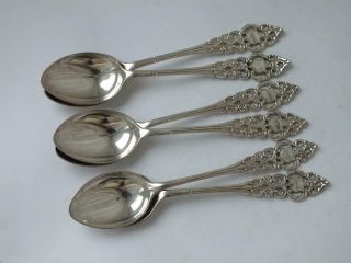 Pretty Set Of 6 Antique Sterling Silver Tea/ Coffee Spoons 1906/ L 11.  6 Cm/ 88g