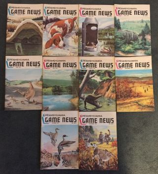 1961 Pennsylvania Game News Magazines Vintage Hunting 10 Months No Jan Or Dec