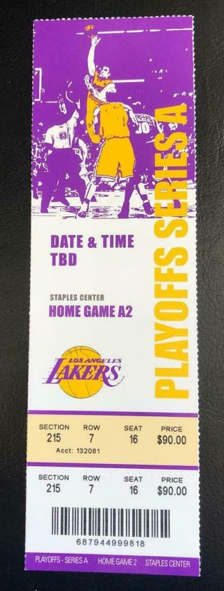 Kobe Bryant Buzzer Beater 2006 Suns Vs Lakers Playoff Ticket Steve Nash Odom