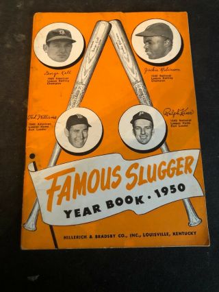 1950 Famous Slugger Baseball Year Book W Jackie Robinson Ted Williams Cover