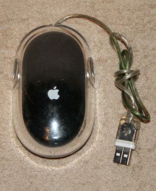 Apple Usb Optical Pro Mouse M5769 Transparent Black Vintage Mac