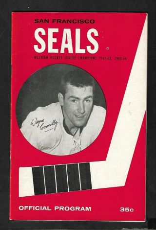 1965 - 66 Whl Hockey Program: Seattle Totems At San Francisco Seals,  Mar 4,  1966