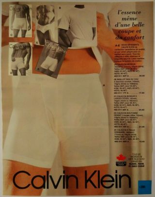 1996 Vintage Paper Print Ad Calvin Klein Mens Fashion Briefs Boxer Underwear