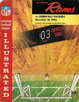 1962 Los Angeles Rams - Packers Program Pack Corrals Rams