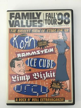 Vintage 1999 ‘family Values Tour 98’ Concert Dvd