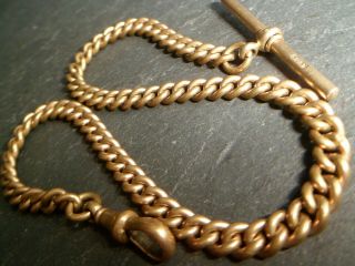 Victorian 9ct Rolled Gold Albert Pocket Watch Chain 