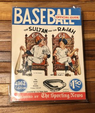 Nrmt 1962 Official Baseball Guide,  The Sporting News Babe Ruth & Roger Maris Hof