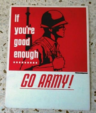 Vintage U.  S.  Army Recruiting Poster If You 
