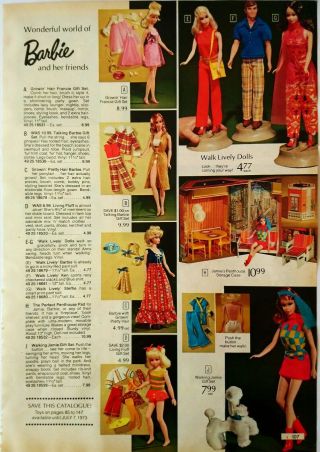 1972 Vintage Paper Print Ad Barbie Friends Francie Jamie 