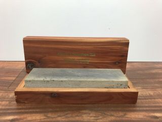 Forestry Suppliers Inc.  Vintage Arkansas Stone Medium Natural W/ Wood Case Fast