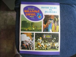 1975 Orange Bowl Notre Dame Vs Alabama Football Ozzie Newsome Grobee1957