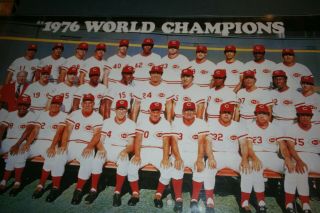 1976 Cincinnati Reds Team Poster World Series Champs Big Red Machine 24x36