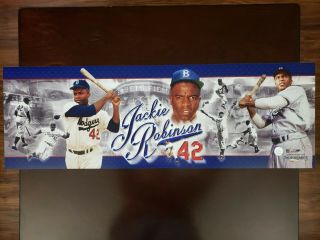 2004 Photoramics Poster Jackie Robinson 12 " X 36 " Mlb Licensed Dodgers