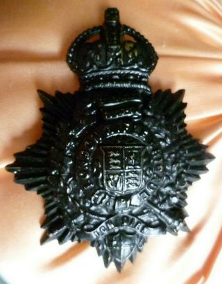 Ww1 London Rifle Brigade Helmet Plate Badge 100 Mm 2 Lugs Antique