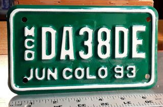 Colorado - 1993 Motorcycle Dealer License Plate,