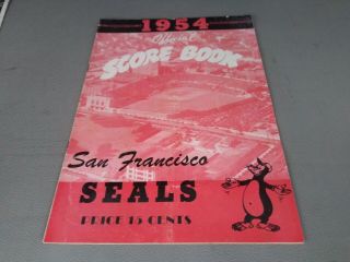 1951 Pcl Pacific Coast League Baseball Program San Francisco Seals - Green