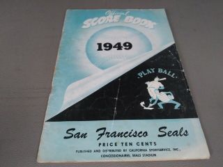 1947 Pcl Pacific Coast League Baseball Program San Francisco Seals Oakland Oaks