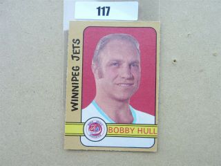 O Pee Chee Hockey Card 1972 - 73 Bobby Hull Winnipeg Jet No117