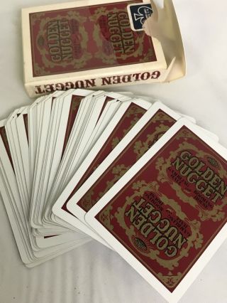 1970’s Vintage Red Golden Nugget Gambling Hall & Rooming House Playing Cards