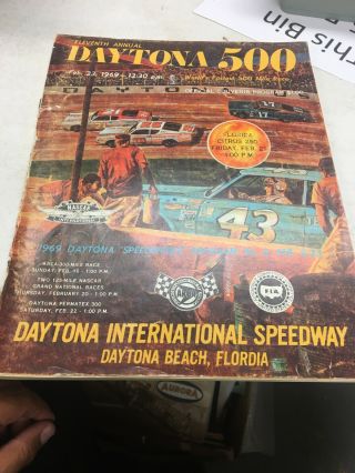 Official Nascar 11th Annual Daytona 500 1969 Vintage Auto Racing Program - Arca Gn