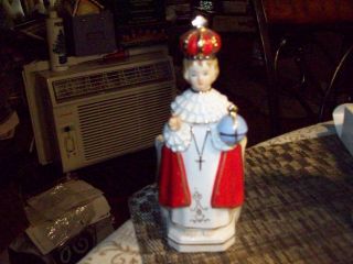 8 F Artmark Infant Jesus Of Prague Figurine Japan Vase Planter Vintage 6 3/4 "