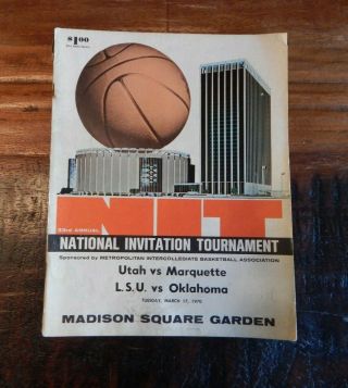 1970 Lsu Pete Maravich Nit College Basketball Tournament Program 3/17 37 Points