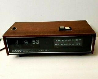 Vintage Sony Fm Am Solid State Digimatic Radio Alarm Clock Model 8fc - 69wa