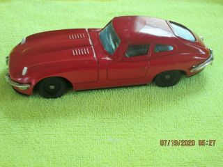 Vintage Bandai Jaguar Xk - E Friction Tin Car Toy Japan