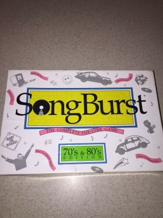 Song Burst The Complete The Lyric Game 70s 80s Edition Vintage 1992