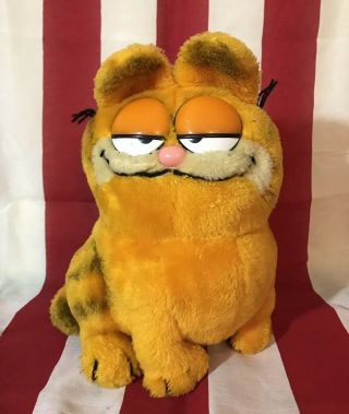 Vintage Garfield Cartoon Cat 17” Plush Stuffed Animal Toy 1981 United Features