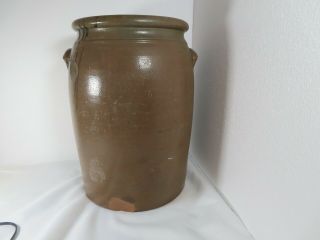 Antique - 5 gallon Crock Salt Glazed Gray Stoneware - Pennsylvania/Ohio 3