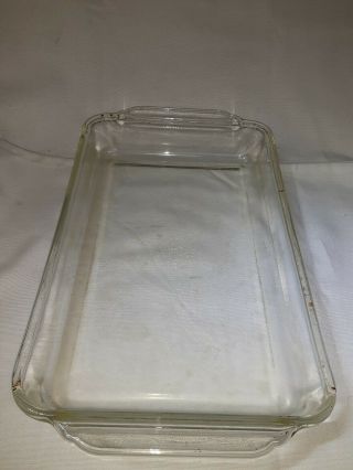 Vintage 411 Fire King 8 X 12,  2 Qt Clear Glass Baking Dish Cookware Oven Usa