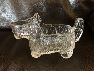 Vintage 1930’s Glass Scottie/terrier Dog Creamer Or Candy Dish - Cute