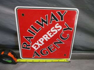 Porcelain 8x8 Sign Railway Express Agency 2
