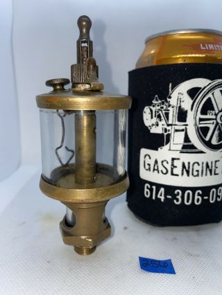 Michigan Lubricator Co.  48A8S Brass Cylinder Oiler Hit Miss Gas Engine Antique 2