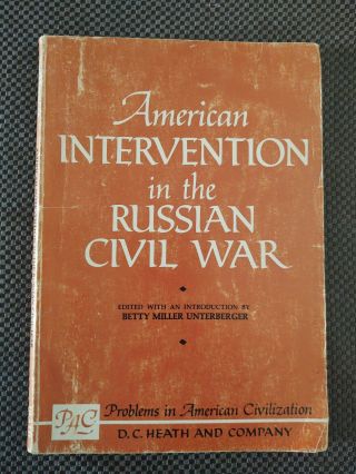 American Intervention In The Russian Civil War Vintage Book Betty Miller 1969 2
