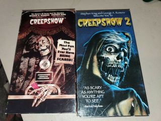 Vintage Creepshow 1&2 Vhs Horror Video Cassette - Stephen King - George A Romero