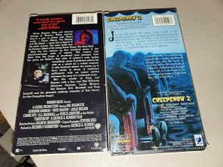 Vintage Creepshow 1&2 VHS Horror Video Cassette - Stephen King - George A Romero 2