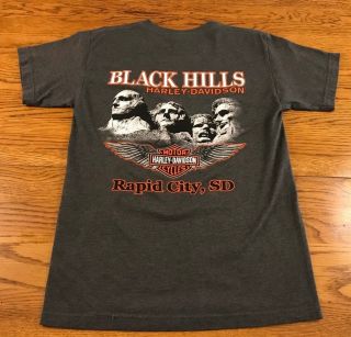 Harley Davidson Sturgis T Shirt Adult S Small Black Hills H.  D.  Rapid City S.  D.