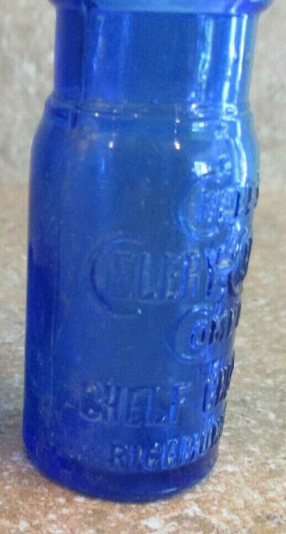 Vintage Cobalt Blue Bottle Chelf 