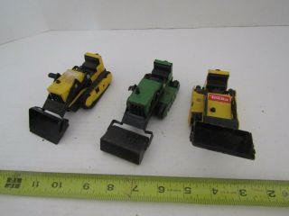 Vintage Tonka Toy Truck Metal & Plastic 5 Inch Dozer Loaders Construction Parts