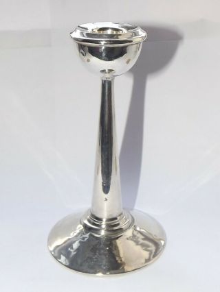 Antique Arts & Crafts 16cm Solid Silver Sterling Candlestick London C1915