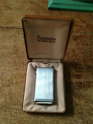 Vintage Parker Pen Co.  Flaminaire Butane Lighter With Case