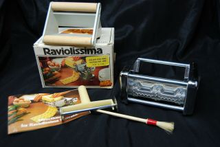 Vintage Italian Ravioli Pasta Machine Maker Attachment Raviolissima Omc