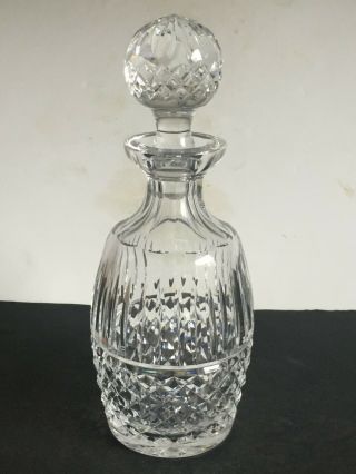 Vintage Signed Waterford Crystal Cut Glass Decanter Colleen Pattern 11 " Tall