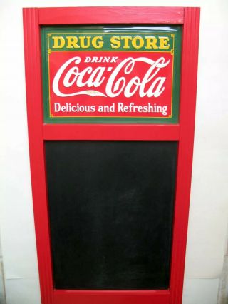 Coca Cola Diner Style Chalkboard Menu Board W Vintage Advertising Wood & Metal